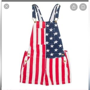 Chubbies American Flag Overalls